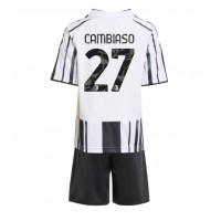 Juventus Andrea Cambiaso #27 Domáci Detský futbalový dres 2025-26 Krátky Rukáv (+ trenírky)